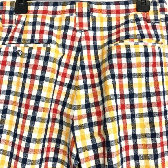 HAGGAR VINTAGE Plaid Wide Leg 70's Pants 32 x 30 - Picture 8 of 8